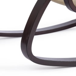 Кресло-качалка mod. AX3005 mod. AX3005 дерево береза, ткань: полиэстер/хлопок, 61х94,5х104 см, дерево: венге #9, ткань бежевая 1501-4