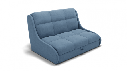 Диван Куба 700 (ЗР) Цвет фасада: Голубой; Тип: Прямой; Материал фасада: Металл/Велюр