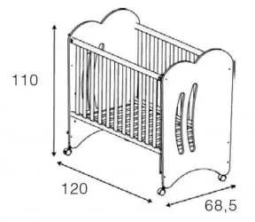 Кровать Micuna Aura 120x60 White
