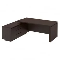 Стол руководителя на опорной тумбе MARK МК 136 правый Дуб валенсия