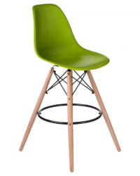 Стул барный DOBRIN DSW BAR (ножки светлый бук, цвет сиденья салатовый (G-08)) 2 шт