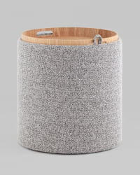 Пуф-столик с ящиком Хюгге S букле серый