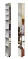Узкий шкаф в прихожую Иглу Шелф Беленный дуб