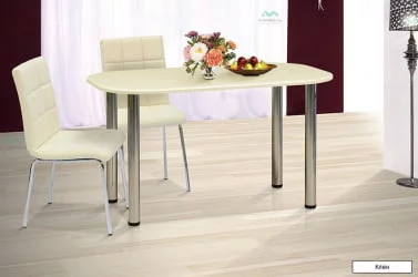 Стол обеденный 1300*700 овальный Жемчуг глянец