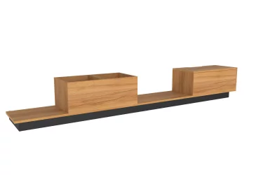 Тумбочка для детской ЛД 528.110.000 Дуб золотой/Чёрный