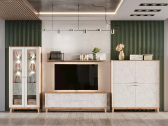 Полка навесная 1800 Ройбен ЛД 640.060.000 Дуб золотой Белый