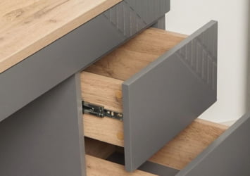 Туалетный столик (лев/прав) Монако 902.06 Дуб Вотан Оникс Графит