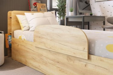 Кровать с основанием Юниор ZO.SMU-02 белое дерево