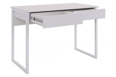 Письменный стол с ящиками SMU-01 белое дерево/белый муар