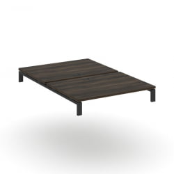 Двойной стол надставка на две опорные тумбы CONCEPT CN.DSN-005 Дуб Мали Черный