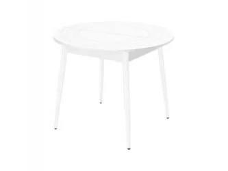 Стол обеденный раскладной Орфей 41 Белый шпон