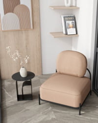 Кресло Стоун К велюр рельефный бежевый