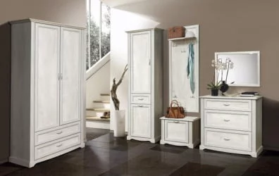 Шкаф для одежды Сохо 32.02 Бетон пайн белый