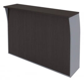 Стойка ресепшн прямая IMAGO РС-4 Венге Магия Металлик