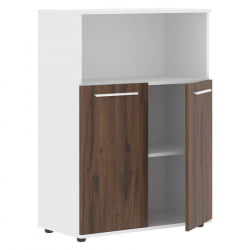 Шкаф с глухими малыми дверьми EDIS EMCS 85.3 Дуб Денвер темный Белый Белый