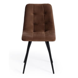 Стул CHILLY (mod. 7095) ткань/металл, 45x53х88 см, высота до сиденья 50 см, коричневый barkhat 12/черный