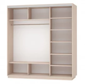 Шкаф-купе трехдверный Экспресс Трио Элемент 2100х2400х Белый снег / 2100х2400h