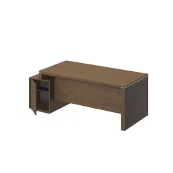 Стол руководителя правый на опорной тумбе малой VELAR ВЛ 147 ДТ Дуб табачный