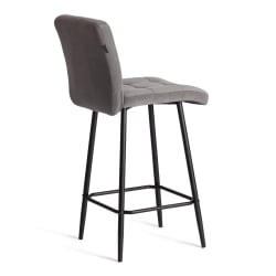 Полубарный стул Medeo/Медео велюр, серый, 29, 42х56х102 см