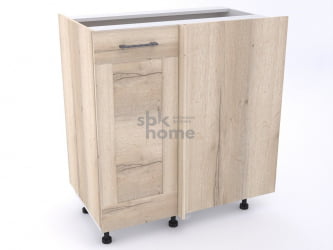 Стол угловой 960 СУ-100 левый , Дублин (900*470*1060) Дуб галифакс белый, 21627 