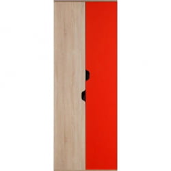 Шкаф для одежды и белья Автобус 4 Дуб Сонома/Красный (молодежная)