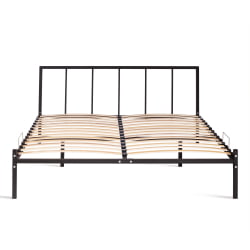 Кровать двуспальная из металла Bruno металл, 160*200 см, черный