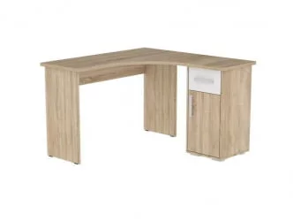 Угловой стол для школьника Лайт 1 модуль 03 Дуб сонома/Белый