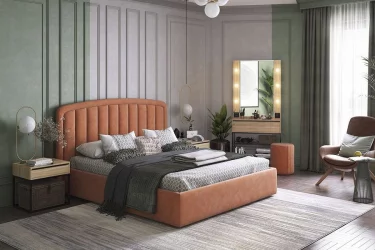 Кровать 1.6 Сиена-2 KM1.6-14.2081 Крем