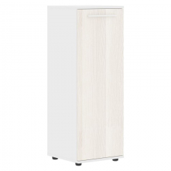 Шкаф-колонка с глухой средней дверью ЕДИС ЕМCС 42.1 Ясень Траун Белый Белый / EDIS EMCS