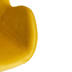 Кресло BOEING ( mod. 9120) металл/вельвет, 42x58x84.5x47см, желтый (HLR 40)/черный