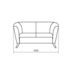 Диван двухместный Карр 2Д Art-vision 123