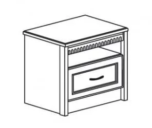 Тумба прикроватная Лючия 197 Дуб Оксфорд серый