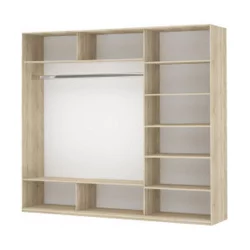 Шкаф-купе трехдверный Прайм 1800 Белое стекло/Белое стекло/Белое стекло Белый снег