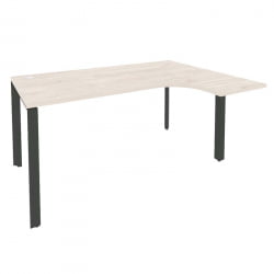 Стол эргономичный правый на П-образном м/к ОНИКС О.МП-СА-4Р Денвер Светлый/Антрацит / ONIX O.MP-SA-4R