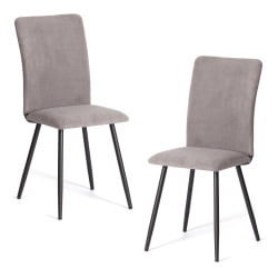 Стул обеденный Ла Роуссе (2 шт. в упаковке) Ла Роуссе (2 шт. в упаковке) НЕВ, велюр, серый/черный, 29, 45х55х93 см / La Rousse La Rousse NEW,