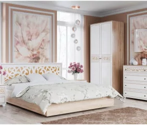 Тумба прикроватная Мадлен 10 Дуб сонома светлый Ясень белый Серебро