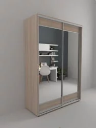 Шкаф-купе 2-х дверный Акцент-Лайт 3 1000х600 Ясень шимо светлый