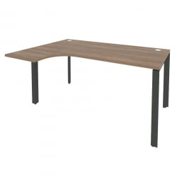 Стол эргономичный левый на П-образном м/к ОНИКС О.МП-СА-4Л Дуб Аризона/Антрацит / ONIX O.MP-SA-4L