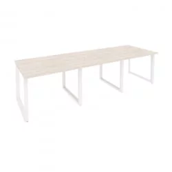 Стол переговорный (3 столешницы) ONIX O.MO-PRG-3.1 Денвер Светлый/Белый