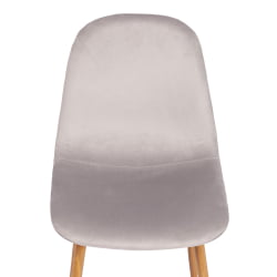 Стул BREEZE (mod. 4724) вельвет/металл, 44 х 53 х 87 см, Light grey (светло-серый) HLR14 / натуральный