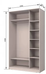 Шкаф-купе коричневый Хит-23-12-55 Ясень шимо темный