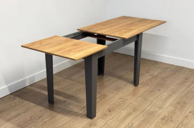 Раздвижной стол Цезарь дуб крафт золотой/графит