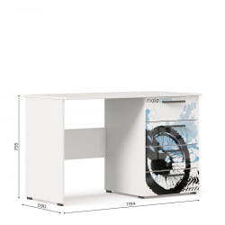 Стол Мотокросс ЛД 535.060.000 Серый шелк с фотопечатью