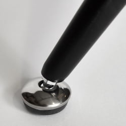 Стол FRONDO ( mod. DT1356) металл/стекло/дерево, 120*80*76 см, прозрачный/натуральный/черный