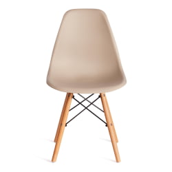 Стул CINDY (EAMES) (mod. 1801) дерево бук/металл/сиденье пластик, 45x51x82 см, Beige (Бежевый)