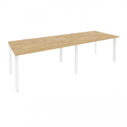 Стол переговорный (2 столешницы) ONIX O.MP-PRG-2.3 Тиквуд Светлый/Белый