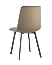 Комплект из четырех стульев Chilly велюр коричневый ножки металл черные