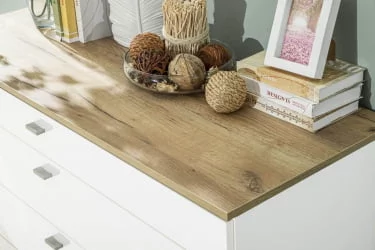 Комод 1200 с 4 ящиками Фиджи ЛД 659.050.000 Дуб Золотой Белый