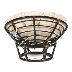 Кресло ПАПАСАН 23/01 В /с подушкой/ диаметр подушки 129 см, 115х101х104 см, Антикуе бровн (античный черно-коричневый), ткань Старт / PAPASAN W Antique brown