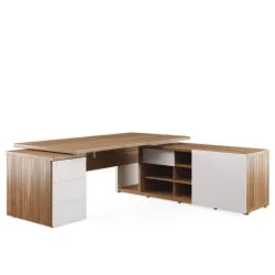 Стол рабочий на креденции и тумбе правый ZIO28510931 Орех